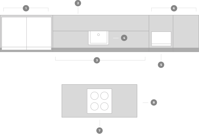 Kitchen with Island Floor Plan